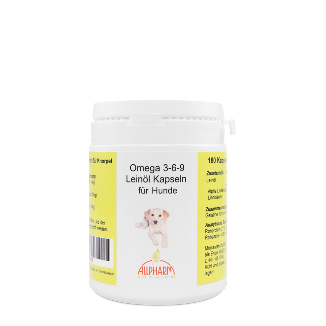 Omega 369 Leinöl Kapseln für Hunde Allpharm